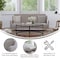 Flash Furniture Gray Faux Linen Split Back Futon Sofa-Wooden Legs HC-1035-GY-GG - alternate 10